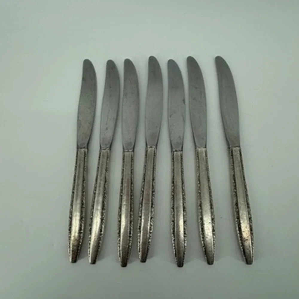 Towle 1968 Candleglow Stainless Flatware Set 27pc Textured MCM Mid-Century